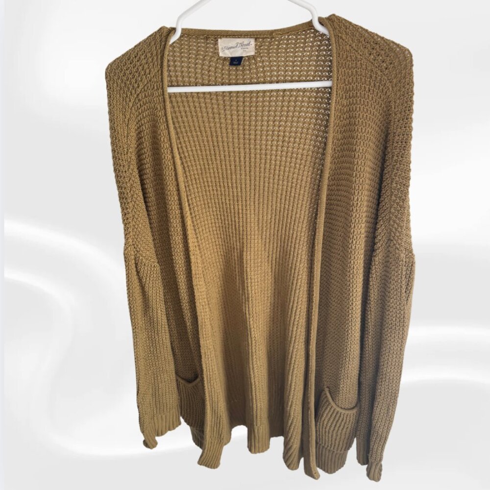 Universal Thread Open Front Waffle Knit Cardigan … - image 2